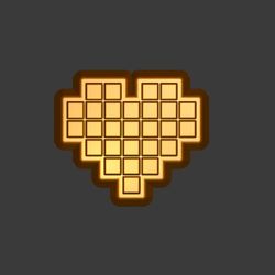 Pixel heart STL FILE for 3D printing