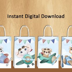 jungle safari favor bags for baby shower, jungle safari birthday, jungle safari party supplies, favor bags for birthday