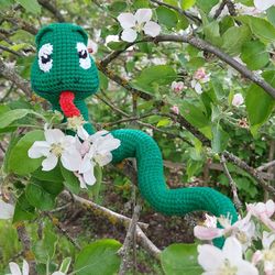Crochet small snake Amigurumi pattern in English