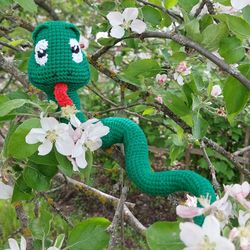 crochet small snake amigurumi pattern in english