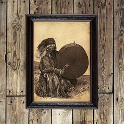 Mongolian shaman with drum. 297.