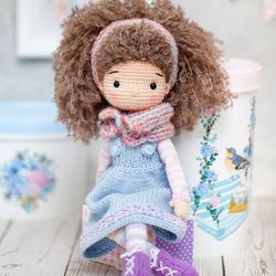Crochet Doll Pattern, Crochet Pattern Doll Elly, Amigurumi Doll Pattern, Crochet Toy Patterns
