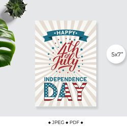 independence day card. happy independence day