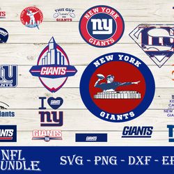 New York Giants SVG Bundle, New York Giants SVG, NFL SVG, PNG DXF EPS Digital File