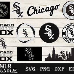 chicago white sox bundle svg, chicago white sox svg, mlb svg png dxf eps digital file