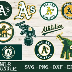 oakland athletics bundle svg, oakland athletics svg, mlb svg png dxf eps digital file