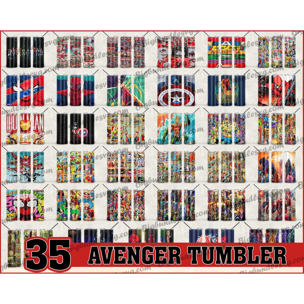 35 Avenger Tumbler, Avenger PNG, Tumbler design, Digital download.jpg
