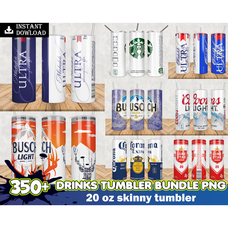 350 Drink 20oz Tumbler Bundle Png, Beer Brand Png, Softdrink Tumbler, Engraving File Available to download.jpg