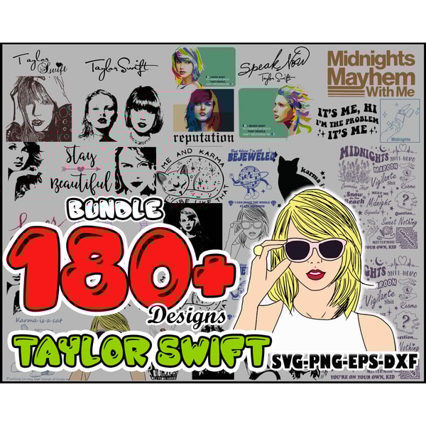 Taylor Swift Design Svg, Taylor Swift Svg, Singer Svg, Famous Singer Svg,Taylor Swift Albums Bundle.jpg
