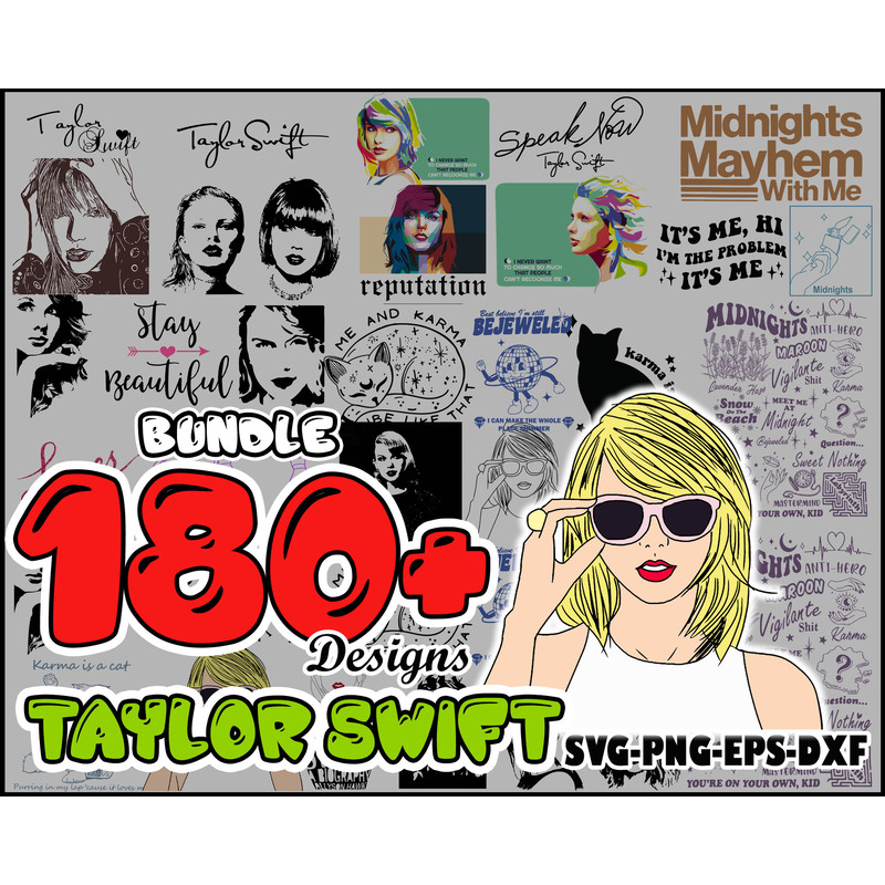 Taylor Swift Design Svg, Taylor Swift Svg, Singer Svg, Famous Singer Svg,Taylor Swift Albums Bundle.jpg