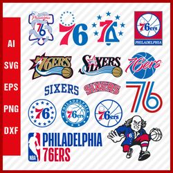 Philadelphia 76ers Logo SVG - 76ers SVG Cut Files - 76ers PNG Logo - NBA Logo - Clipart & Cricut Files