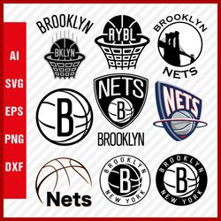 Brooklyn Nets Logo SVG - Nets SVG Cut Files - Nets PNG Logo - NBA Logo - Clipart & Cricut Files