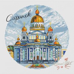 Saransk. Cross stitch pattern pdf & css