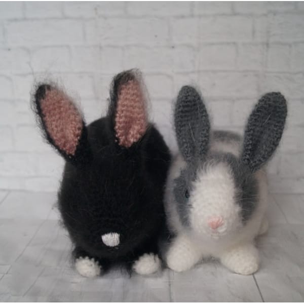 Realistic crochet dutch bunny, Rabbit stuffed, Amigurumi dut - Inspire ...