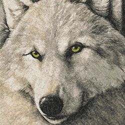 Gray wolf | Machine embroidery design | Photo Stitch | Painting on the wall | House interior | Download digital design