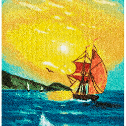 Sailing vessel, Photo stitch, Machine embroidery design, pattern, painting "sailboat", Digital design download