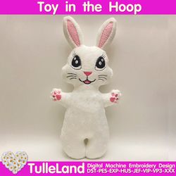 Bunny Easter Stuffed Toy In The Hoop ITH Pattern plushie Toy Rabbit Easter Day Machine Embroidery design