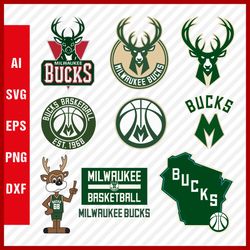 Milwaukee Bucks Logo SVG - Milwaukee Bucks SVG Cut Files - Bucks PNG Logo - NBA Logo - Clipart & Cricut Files