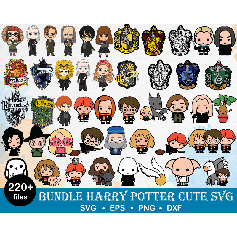 Harry Potter cute bundle svg, png, dxf, eps, cute wizard svg bundle for cricut and print.jpg