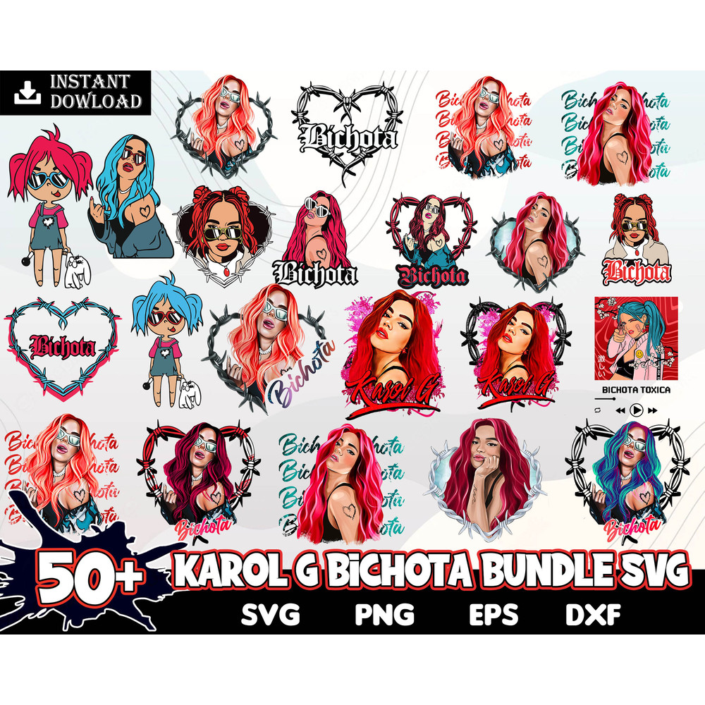 Karol G Sublimation, La Bichota png, Bichota Sublimation, Karol G SVG, La Bichota, Karol G png, SVG, Cricut.jpg