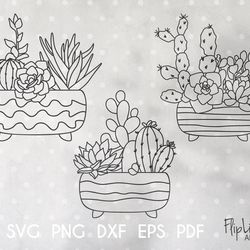 boho clipart cactus png succulent svg cut file cactus clipart plant svg, boho cacti svg files for cricut
