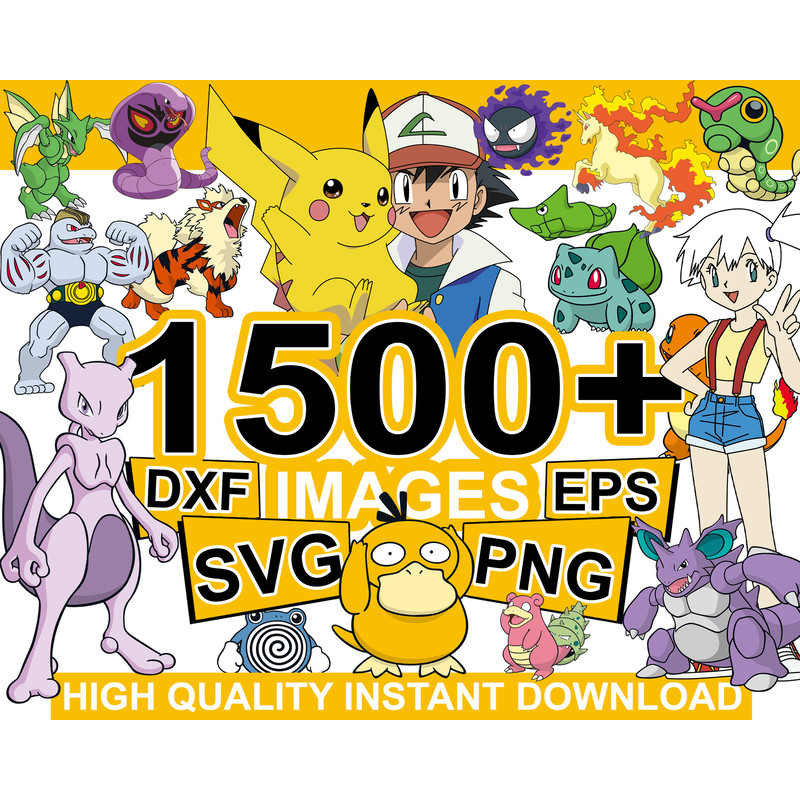 New pokemon svg bundle, pokemon svg, Pikachu svg, Pikachu clipart svg, Pikachu bundle svg, pokemon vector.jpg