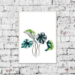 Eucalyptus Print, Green Leaves Wall Pictures, Green plant paintings, Eucalyptus print, Botanical wall decor
