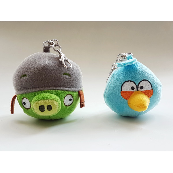 5 Angry Birds stuffed animals charms  breloque Figure lot of 2 pcs.jpg