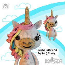 unicorn crochet pattern, crochet unicorn, amigurumi, crochet unicorn pattern, crochet pattern, unicorn betty amigurumi p