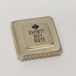 KN1811VU1 - USSR Soviet Russian PLCC Gold Ceramic Clone of DEC 303A F-11 CPU Family