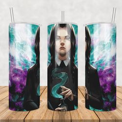 wednesday tumbler desing, skinny tumbler 20oz design, addams family sublimation, digital png