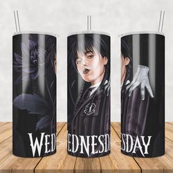 wednesday png, wednesday tumbler desing, wednesday 20oz wrap, addams family sublimation