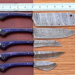 professional chef knives set damascus steel knife sets of 5 pcs