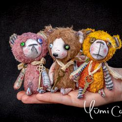 Vintage weird Teddy Bear OOAK by Yumi Camui