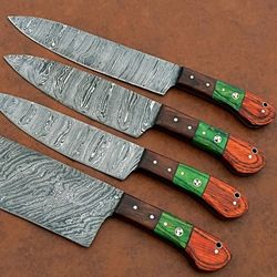 Professional Chef Knives Set Damascus steel Knife sets of 4 PCs
