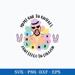 mami que tu quiere aqui llego tu corazon svg, bad bunny svg, bad bunny face svg