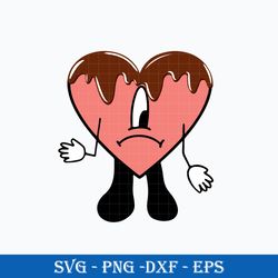 Heart Chocolate Valentine SVG, Un San Valentine Sin Ti SVG, Bad Bunny Valentine SVG