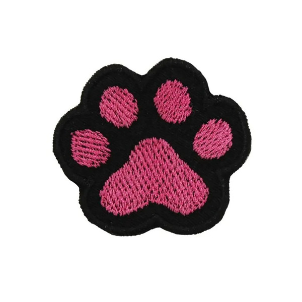 Patch (Patch) for any clothes or accessory Hot pink foot, 4.9-5.3 cm (Patch, Chevron, Thermal sticker).1080.jpg