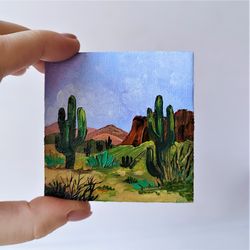 Mini painting, Impasto landscape painting, Kitchen wall art, Painting impasto, Miniature painting, Kitchen decor