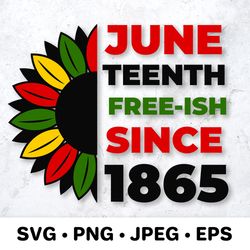 Juneteenth sunflower SVG. Black history holiday
