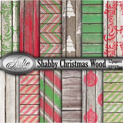 christmas background christmas digital paper red and green digital paper, old wood background shabby wood background