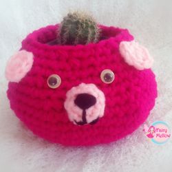 Puppy Planter, Crochet Planter, Cute Succulent Pot, Handmade Gifts, Pot Cover, Handmade Gifts, Crochet Pots, Fairymellow