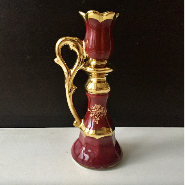 Russian Glazed Ceramic Candle Holder
