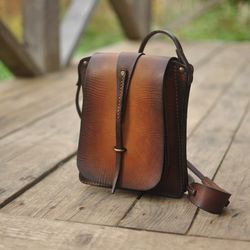 Leather Bag Shoulder Purse Small Bag Crossbody Purse Travel Pocket Messenger Bag