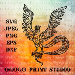 Articuno SVG, Mandala svg, Pokemon Svg cut file, Zentangle SVG