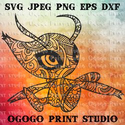 Celebii SVG, Mandala svg, Pokemon Svg cut file, Zentangle SVG