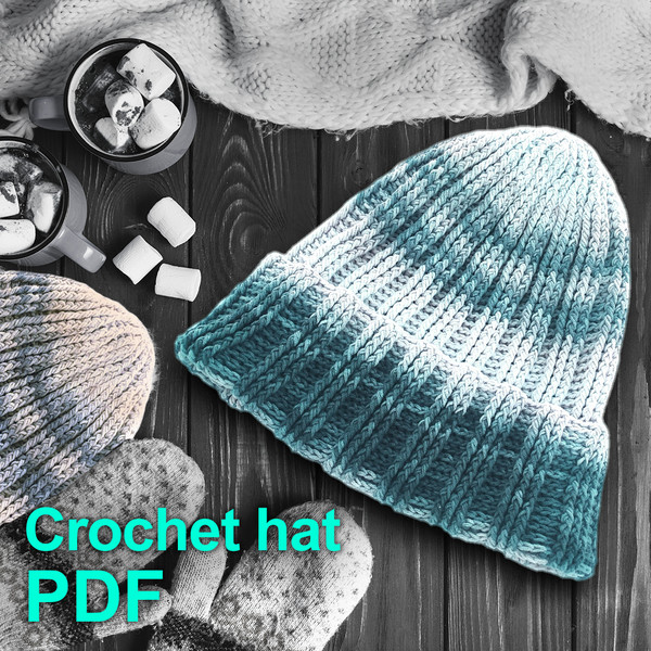 crochet ribbed hat