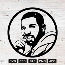 Drake 2 SVG Cutting Files, Rapper Digital Clip Art, Hip hop svg, Files for Cricut and Silhouette
