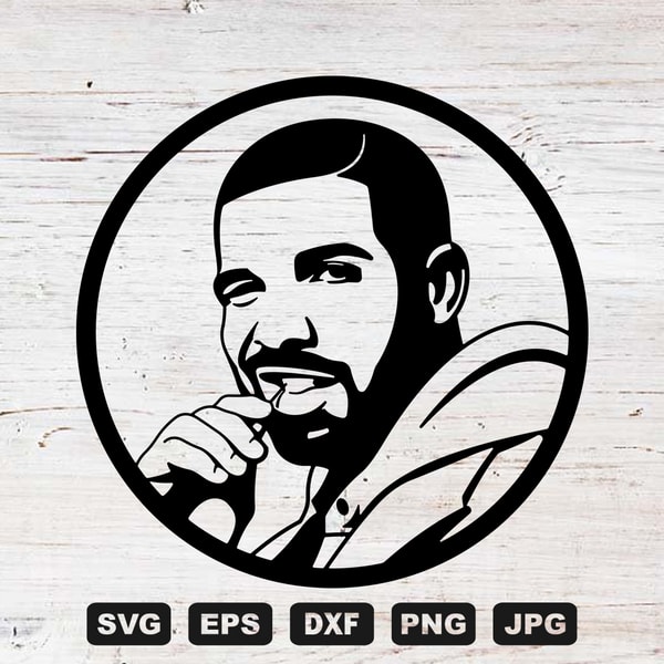 Drake 2 SVG Cutting Files, Rapper Digital Clip Art, Hip hop | Inspire ...