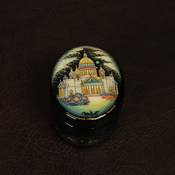St. Isaac's Cathedral St Petersburg lacquer box